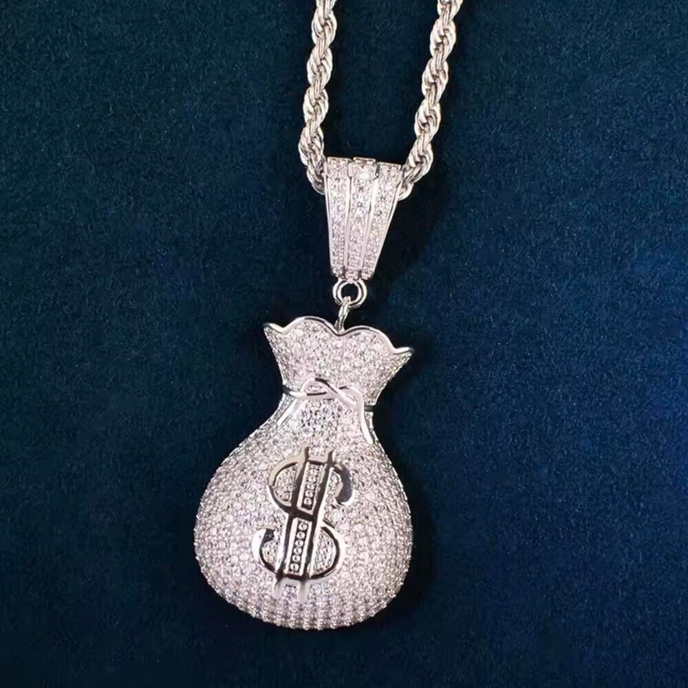 Money Bag Pendant With Rope 3 D 7 D